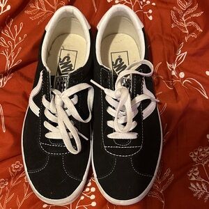 Vans Classic Black Canvas Shoes with White Laces